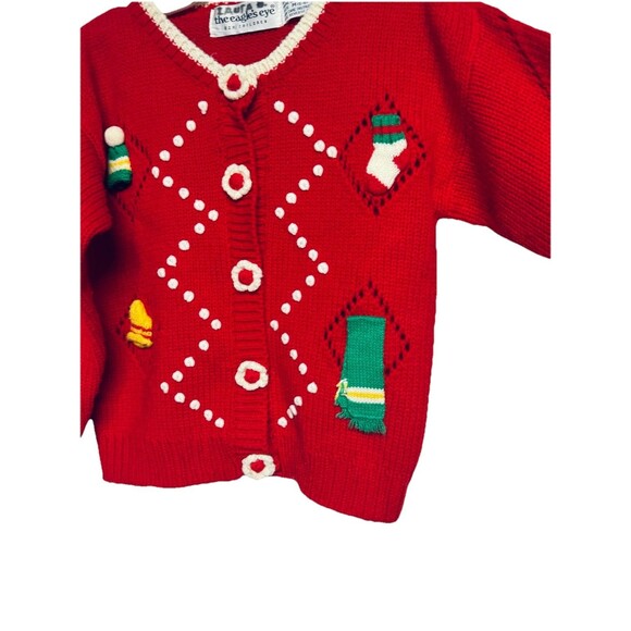 The Eagles Eye for Children Winter / Christmas Cardigan Sweater M 5 / 6 Vintage - Picture 3 of 8
